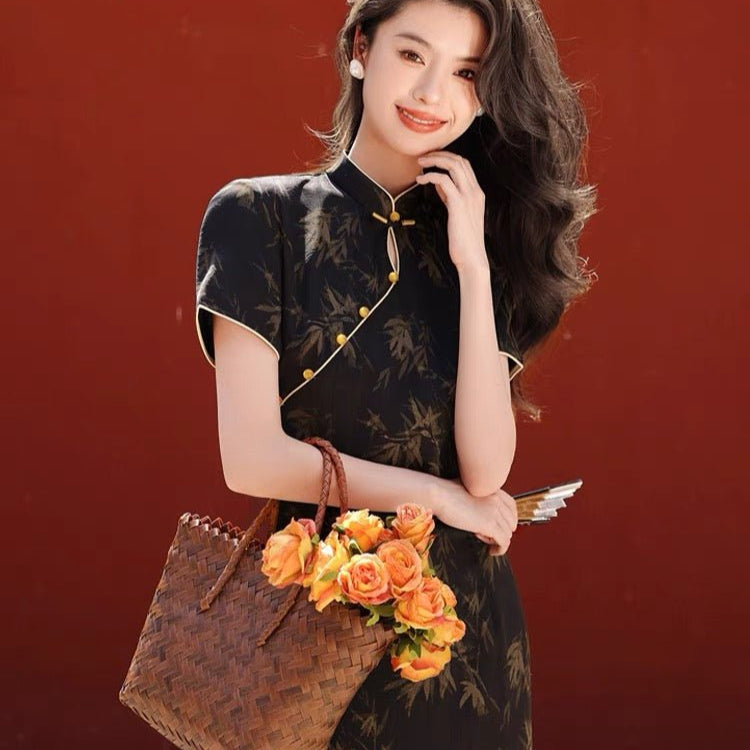 New Chinese - style Elegant Qipao Cheongsam - Jianxi Hanfu