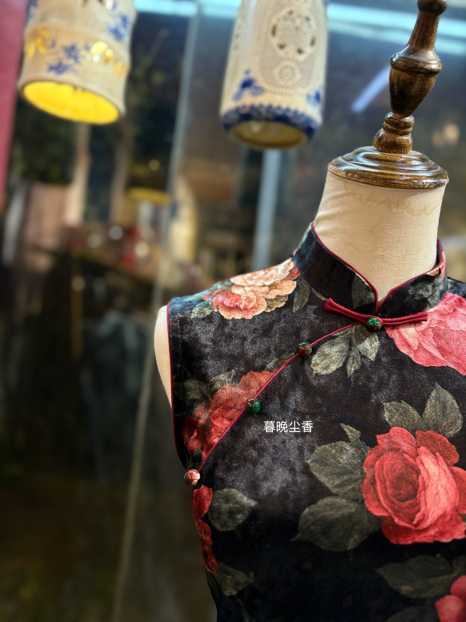 new chinese style women's black qipao dress - Jianxi Hanfu