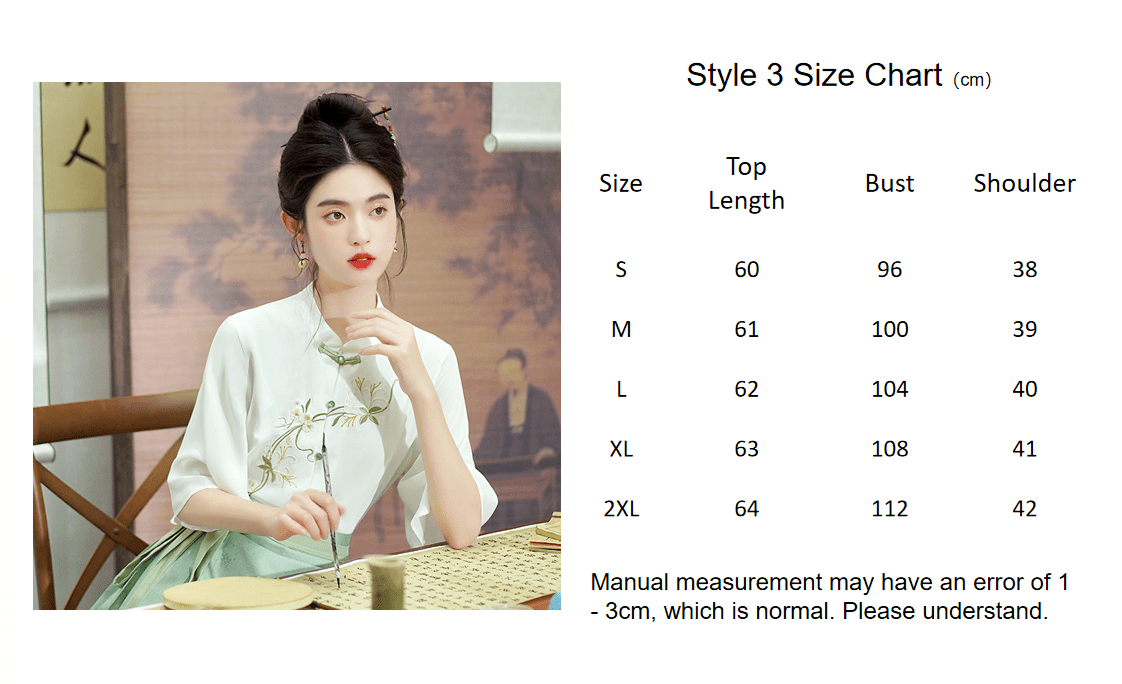 modern hanfu women's mamianqin dress white top shirt - Jianxi Hanfu