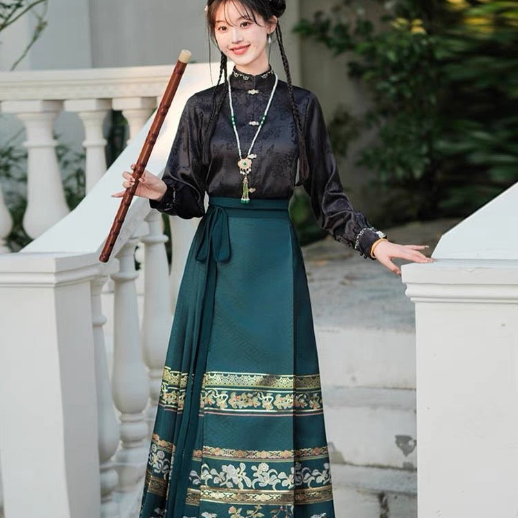 New design Chinese Hanfu Mamian Skirt - Jianxi Hanfu