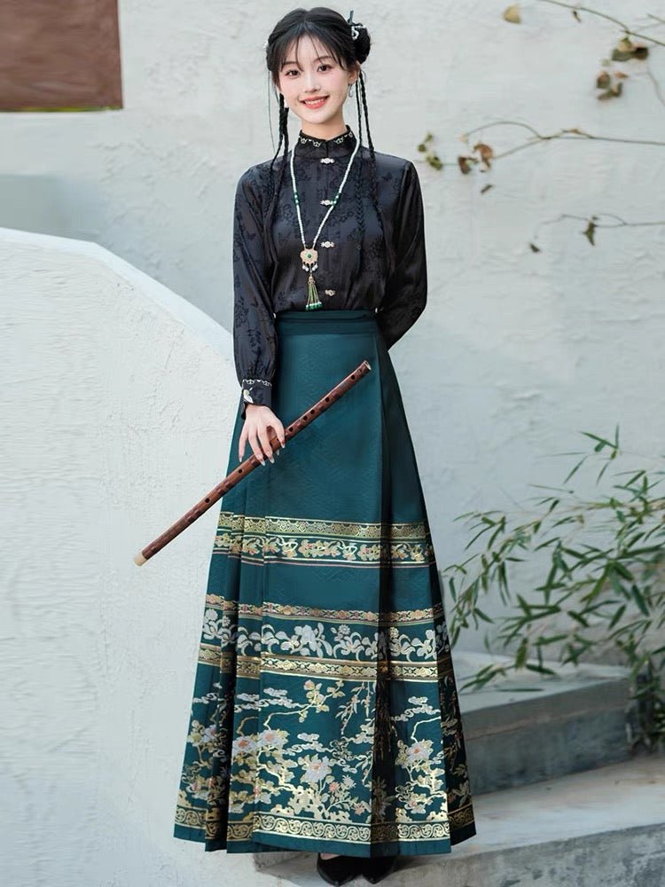 New design Chinese Hanfu Mamian Skirt - Jianxi Hanfu