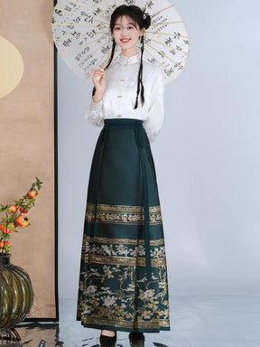 New design Chinese Hanfu Mamian Skirt - Jianxi Hanfu