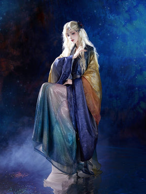 northern wei dynasty clothing green ruqun dress women's pibo hanfu dress - Jianxi Hanfu