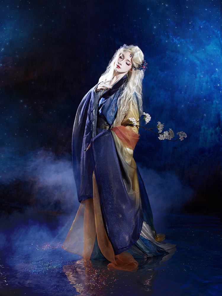 northern wei dynasty clothing pibo grey robe women's hanfu dress - Jianxi Hanfu