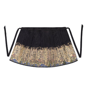 new chinese style women's black mamian skirt - Jianxi Hanfu