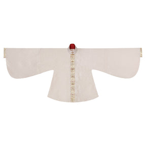 ming dynasty women's hanfu clothes beige shirt - Jianxi Hanfu