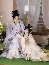 Blue hanfu dress mamian skirt girls dress-Jianxi Hanfu