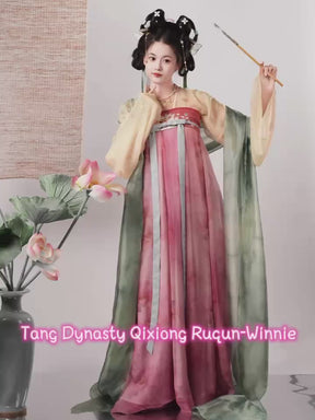 qixiong ruqun tang dynasty girls dress pibo-Jianxi Hanfu