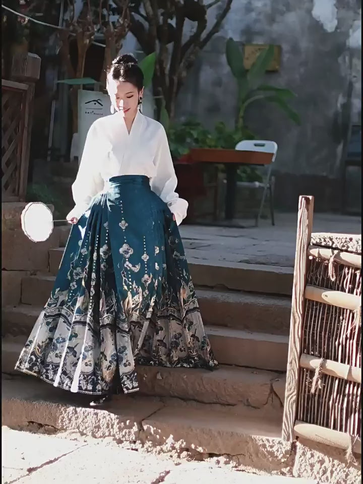 ming dynasy hanfu women's dress ming clothes-Jianxi Hanfu