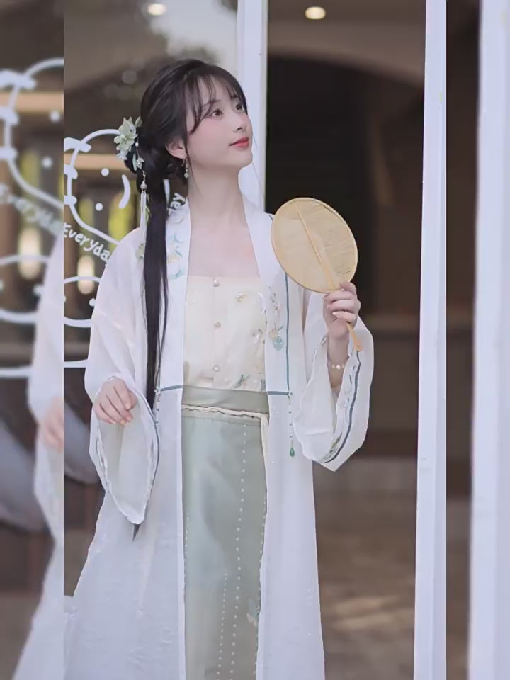 green mamian skirts hanfu dress women's summer clothing-Jianxi Hanfu