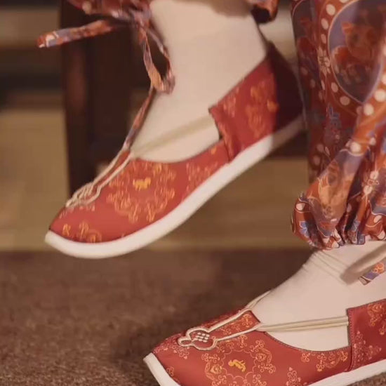 tang dynasty ren hanfu shoes chinese shoes-Jianxi Hanfu