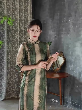 new chinese style cheongsam dress-Jianxi Hanfu