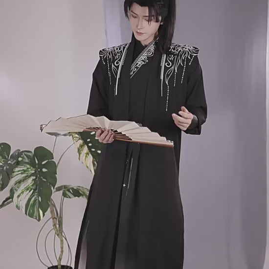 Chinese male hanfu song dynasty clothes men's hanfu rope Chinese wuxia costume men's clothes - Jianxi Hanfu