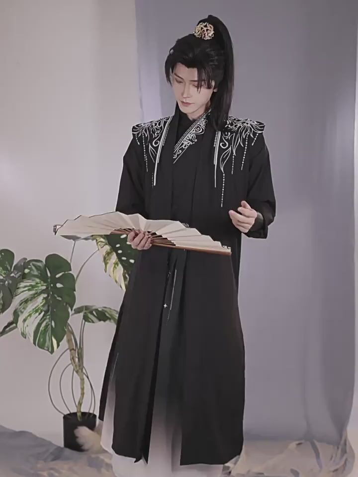 Chinese male hanfu song dynasty clothes men's hanfu robe Chinese wuxia costume men's clothes - Jianxi Hanfu