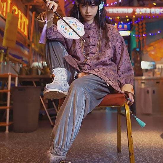 purple tang suit male clothing-Jianxi Hanfu