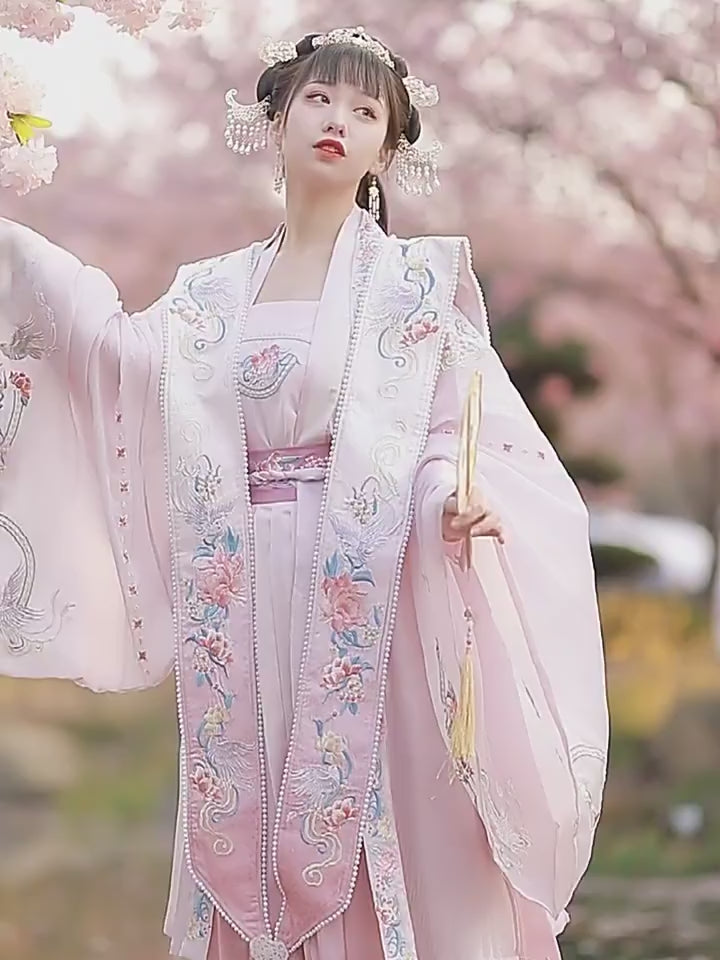 song dynasty clothes xiapei pibo duijin changshan ruqun women's hanfu girls' clothes-Jianxi Hanfu