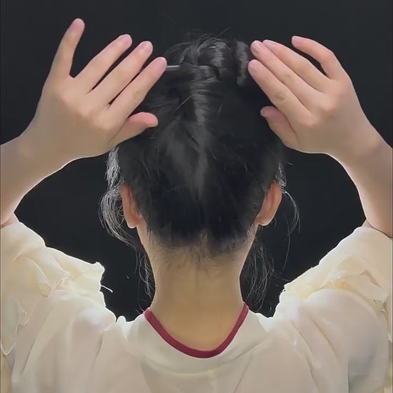 chinese hairpin hairstyle women's hair-Jianxi Hanfu