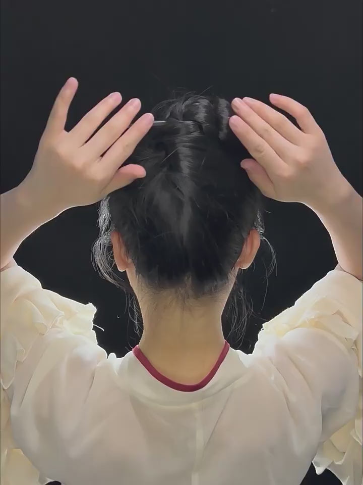 chinese hairpin hairstyle women's hair-Jianxi Hanfu