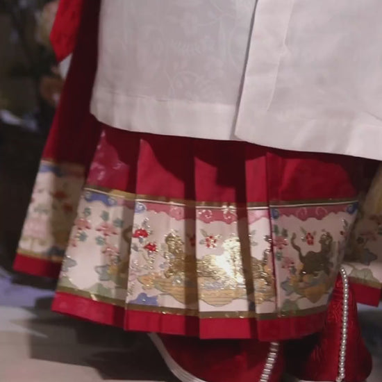 ming dynasty red hanfu shoes-Jianxi Hanfu