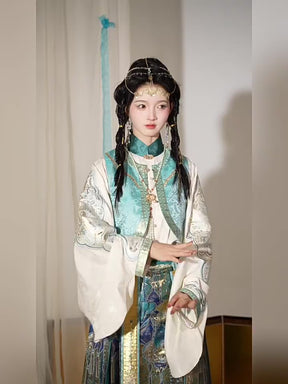 green princess hanfu dress mamian skirt women's clothing-Jianxi Hanfu