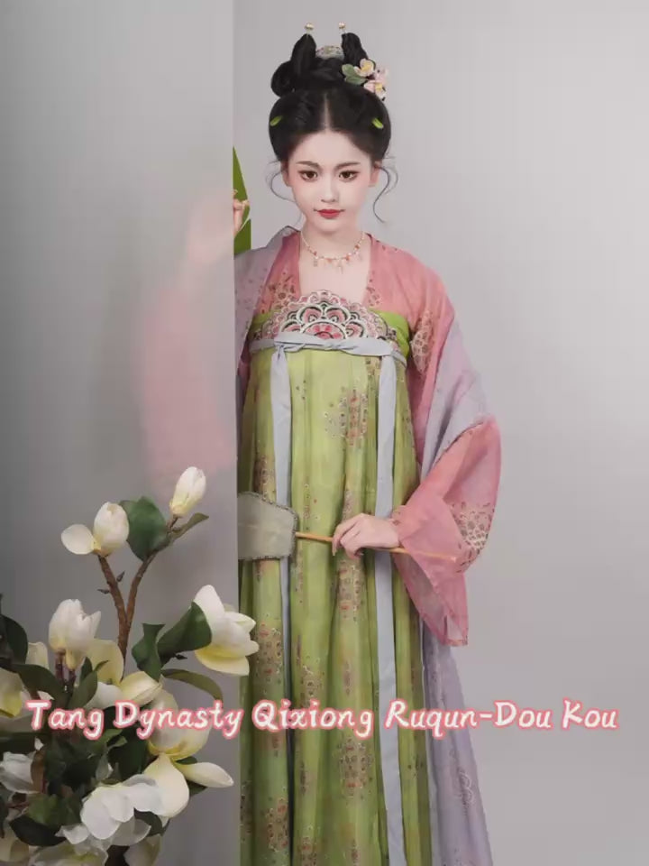 qixiong ruqun girls hanfu dress-Jianxi Hanfu