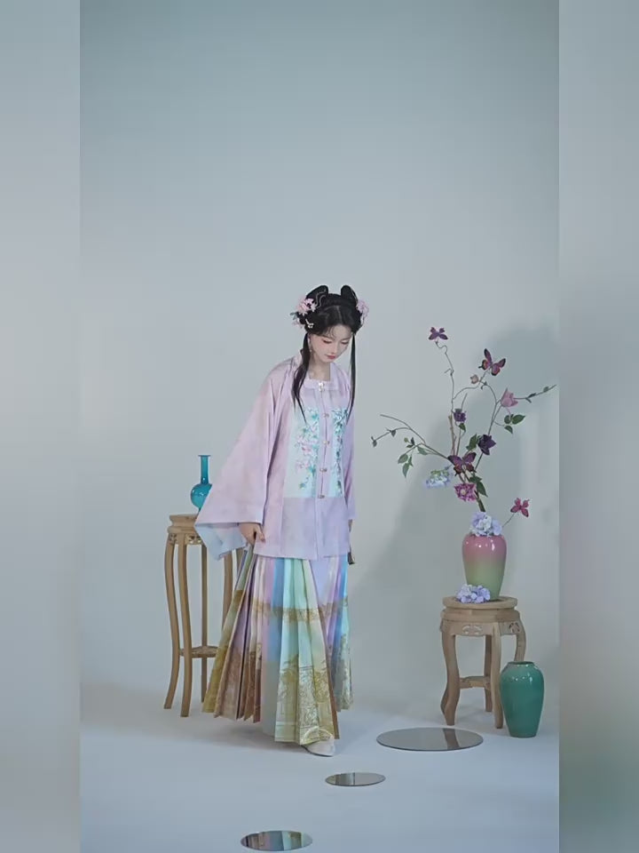 purple hanfu dress women's summer clothes-Jianxi Hanfu