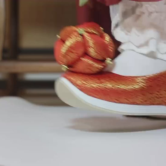 chinese red shoes tang dynasty hanfu shoes-Jianxi Hanfu