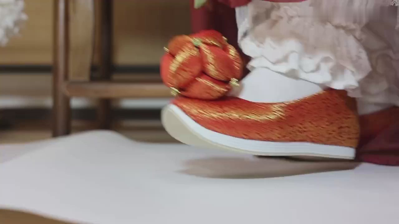 chinese red shoes tang dynasty hanfu shoes-Jianxi Hanfu