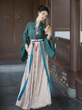 yellow ruqun women's panel skirt wei jin dynasty hanfu - Jianxi Hanfu
