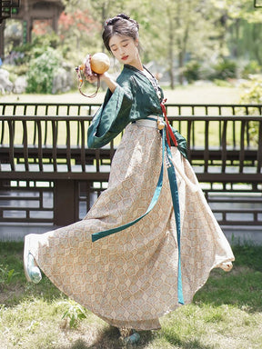summer dress yellow ruqun women's hanfu - Jianxi Hanfu