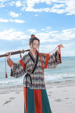 green ruqun skirt northern wei dynasty women's clothing - Jianxi Hanfu