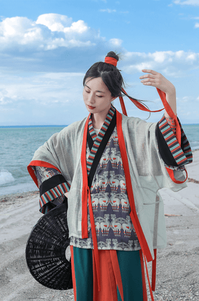 white ru shirt northern wei dynasty women's clothing - Jianxi Hanfu