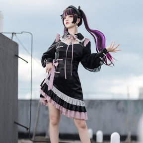 chinese modern hanfu black qi lolita dresses jsk skirt  - Jianxi Hanfu