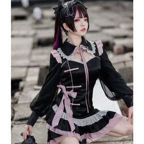 chinese style hanfu black qi lolita dresses jsk skirt  - Jianxi Hanfu