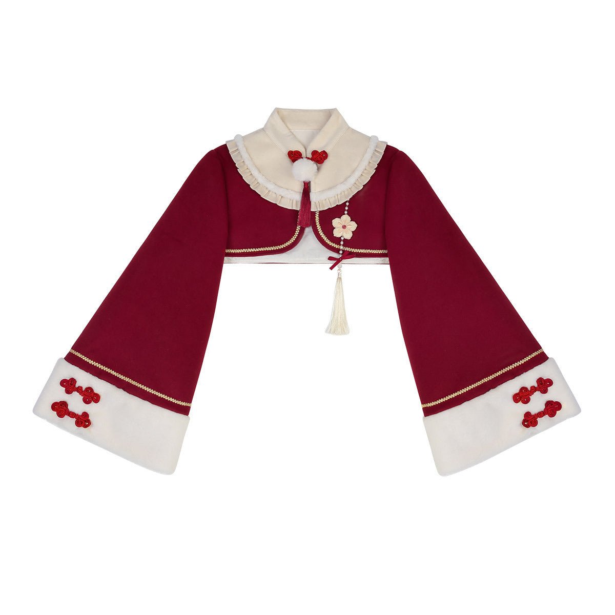 chinese style red winter coat qi lolita dresses - Jianxi Hanfu