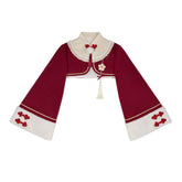 chinese style red winter coat qi lolita dresses - Jianxi Hanfu