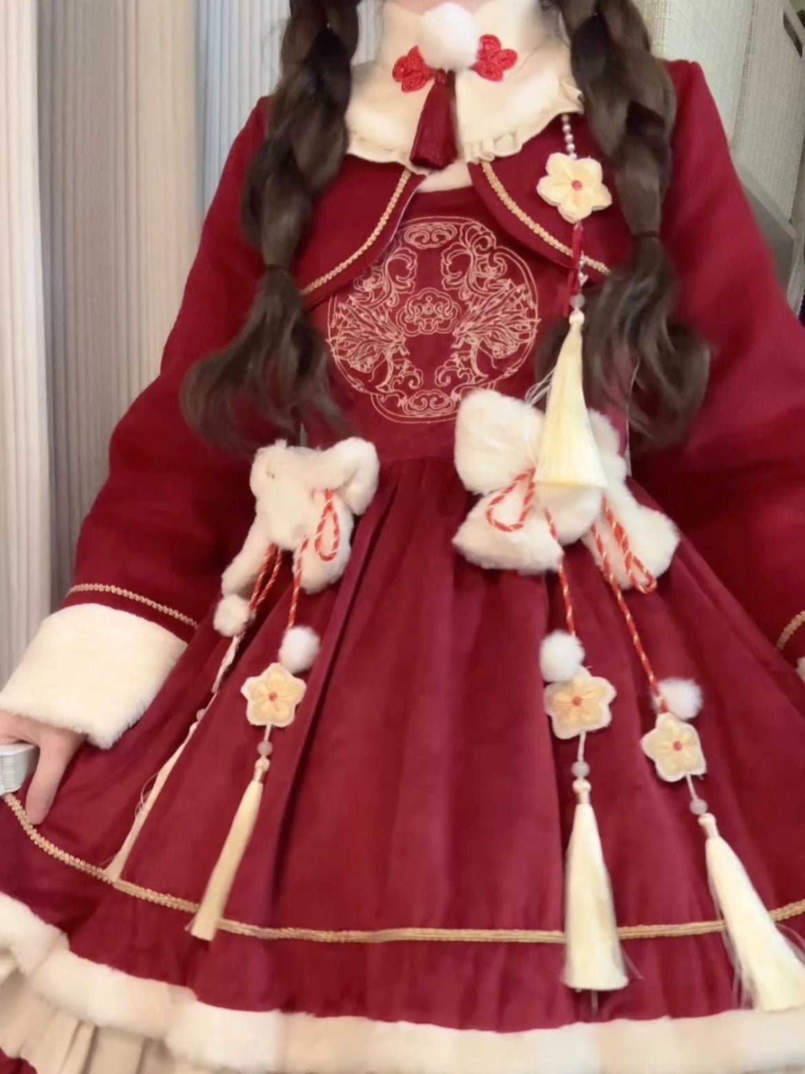 red qi lolita new year present clothes - Jianxi Hanfu