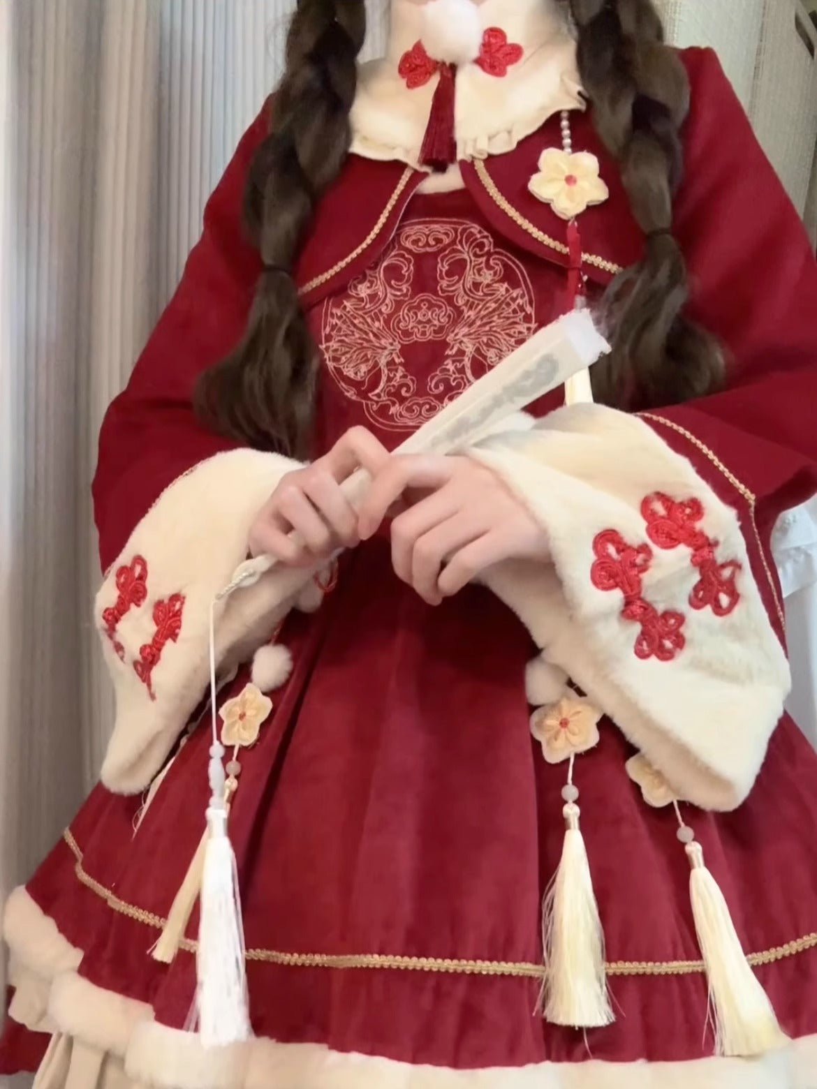 women's winter dress qi lolita new year present clothes - Jianxi Hanfu