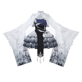 white wings blue qi lolita dresses women's clothing - Jianxi Hanfu