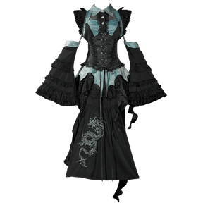 green drgon chinese lolita dresses - Jianxi Hanfu