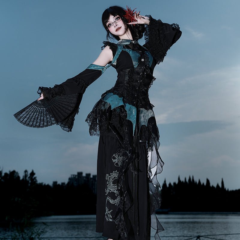 jsk skirt qi lolita chinese women's hanfu dress - Jianxi hanfu