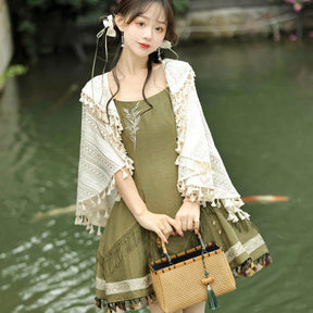 white cloak qi lolita dresses - Jianxi Hanfu