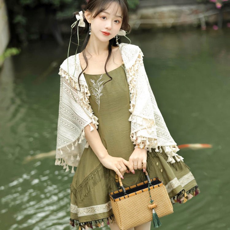 white cloak qi lolita dresses - Jianxi Hanfu