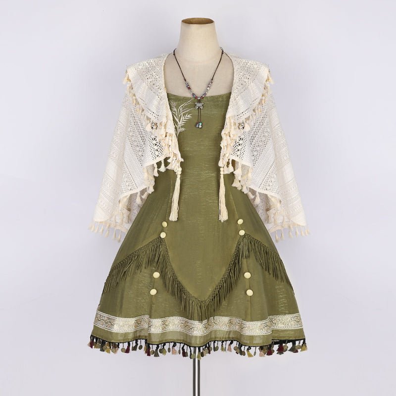 my lolita dress chinese style green skirt - Jianxi Hanfu