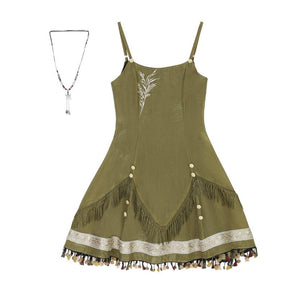 green camisole skirt qi lolita dresses - Jianxi Hanfu