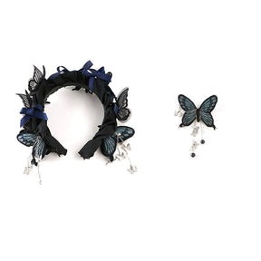 blue butterfly qi lolita dresses - Jianxi Hanfu