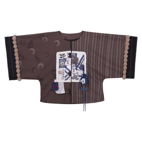 brown short sleeve women's hanfu shirt - Jianxi Hanfu