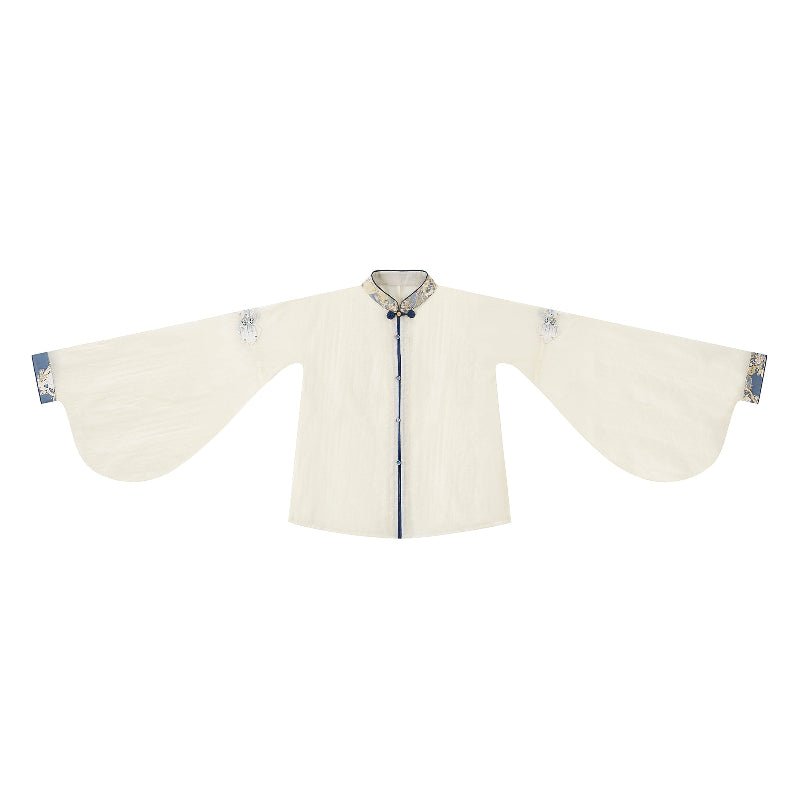 qi lolita dresses chinese style white shirt - Jianxi Hanfu