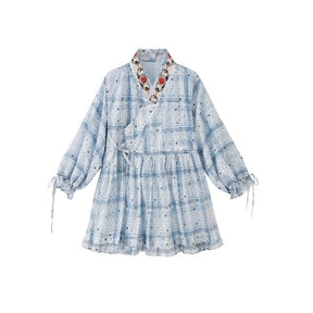 blue shirt qi lolita dresses - Jianxi Hanfu