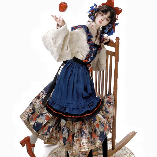 my lolita dresses blue chinese style skirt - Jianxi Hanfu